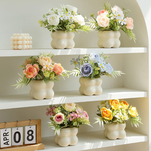 Flores artificiales, plantas artificiales en maceta, decoraciones para sala <span class=keywords><strong>de</strong></span> estar y comedor, flores artificiales y plantas verdes - Product Image 4