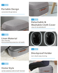 Appareil de <span class=keywords><strong>massage</strong></span> des pieds vibrant Shiatsu avec chaleur et pression d'air, contrôle par bouton facile et confortable, modèle 2025 - Product Image 4