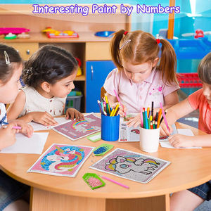 Kits de pintura de diamantes de cristal para niños, arte de diamantes de cristal, fácil de pintar por números, decoración de pared del hogar - Product Image 5