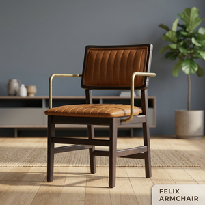 Modern Brown PU Leather Upholstered Dining <b>Chair</b> Wooden Frame Quilted Seat <b>Back</b> for Restaurant Furniture Use MUTLU PARTNERS - Product Image 3