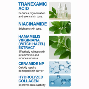 Crème éclaircissante pour les pores et les taches brunes, à la niacinamide et à l'acide tranexamique, hydratante pour le teint, utilisation nocturne, convient à tous les types de peau - Product Image 5