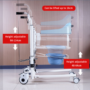 Silla Elevadora Hidráulica <span class=keywords><strong>para</strong></span> Transferencia <span class=keywords><strong>de</strong></span> Pacientes, Ajustable en Altura, con Función <span class=keywords><strong>de</strong></span> Inodoro y Silla <span class=keywords><strong>de</strong></span> <span class=keywords><strong>Ruedas</strong></span> <span class=keywords><strong>para</strong></span> Uso Médico Doméstico en Ancianos y Personas con Discapacidad - Product Image 4