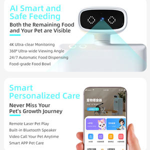 양방향 대화 앱 제어 기능이있는 4K <span class=keywords><strong>HD</strong></span> 스마트 AI 애완 동물 카메라 피더 3.5L 용량 인터랙티브 플레이를위한 내구성 자동 식품 디스펜서 - Product Image 2