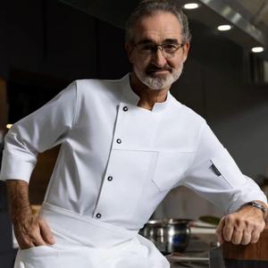 C23-5031highエンド銅バックル防水レストランキッチンベーキング長袖シェフワークコート - Product Image 1