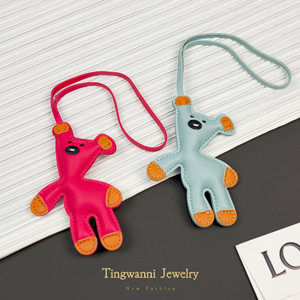 Venta al por mayor PU cuero dibujos animados oso de peluche de lujo coche llavero bolsa colgante llavero accesorios clave diseñador Mini <span class=keywords><strong>Birkin</strong></span> <span class=keywords><strong>bolso</strong></span> encantos - Product Image 4