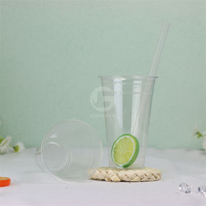 Gobelets à boisson en PP transparent à paroi simple de 90 mm de diamètre, impression numérique, modèle EPT-500 avec logo personnalisé imprimé - Product Image 5