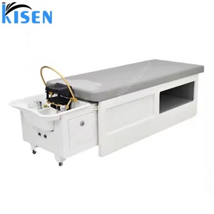 KISEN Portable Hair Washing Basin with Storage Water Tank <b>Heater</b> Mobile Shampoo Sink and Japanese Head Spa Massage Shampoo <b>Bed</b> - Product Image 1