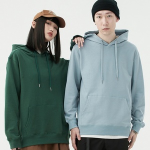 เสื้อฮู้ดดี้ผู้ชายทรงหลวมสไตล์อเมริกัน ผ้าเทอร์รี่หนา 300gsm ผ้าฝ้าย 100% ปักลาย สำหรับฤดูใบไม้ร่วง - Product Image 2