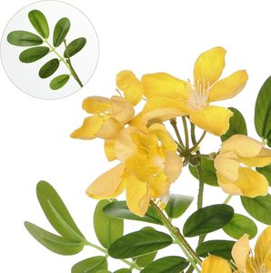 Flores Artificiales de Color Amarillo, Hojas de Flor de Osmanthus, Planta para Decoración del Hogar, Fiestas y Bodas - Product Image 3