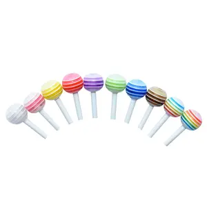 Wholesale Lollipop Nail Resin Ornaments 3D Candy Resin Nail Ornaments For Decoration