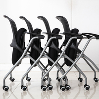 Chaise de bureau classique empilable à dossier en plastique facile à assembler avec tablette pour réunion et formation