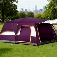 Tente de camping portable quatre saisons Highwin, grande, double couche, deux pièces, en tissu Oxford, résistante au soleil et à la pluie, pour 5-8 ou 8-12 personnes