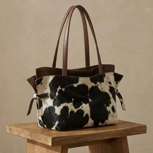 Bolso Estampado Vaca Mujer Hobo Gamuza Mix Lujo Bolso Hombro Portátil Bolso <span class=keywords><strong>de</strong></span> Mano para Mujer Fábrica OEM - Product Image 1
