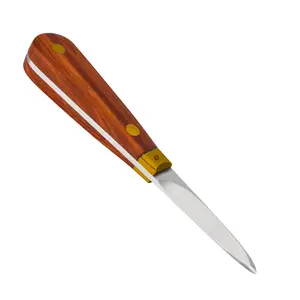 Premium High Quality Thicker Blade Stainless Steel Seafood Opener Clam Shucking Knife Opener with Rose Wood Handle
