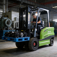 Chariot élévateur électrique de 2 tonnes, 2,5 tonnes, 3,5 tonnes, hauteur de levage 3m-6m, batterie au lithium, pneus pleins, pour atelier et transport de marchandises - Vente en gros
