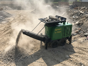 Concasseur à mâchoires mobile sur roues EU UPSEN U-TC604, installation sur remorque, machine de concassage de roches et de pierres, recyclage pour la construction - Product Image 4