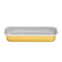Boîtes à pain rectangulaires en aluminium de 335 ml avec couvercle en PET pour pâtisserie, macarons, stockage et présentation - Contenant alimentaire écologique en gros