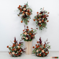 Arreglo Floral Artificial para Colgar en la Pared, Filas de Flores Decorativas, Fondo para Ceremonia de Boda, Adorno para Escenario y Ventana, Accesorios para Sesiones de Fotos