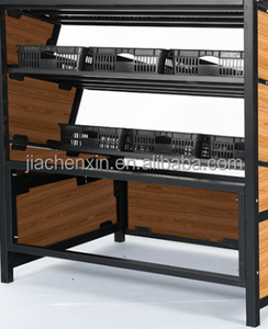 Scaffali in <span class=keywords><strong>Legno</strong></span> Resistenti e Alla Moda per Frutta e Verdura con 3 <span class=keywords><strong>Ripiani</strong></span> per Supermercati e Negozi al Dettaglio - Product Image 5