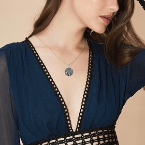 Isunni joyería S925 <span class=keywords><strong>de</strong></span> plata esterlina Vintage oxidado relieve <span class=keywords><strong>Mar</strong></span> Céltico diseño <span class=keywords><strong>de</strong></span> tortuga damas COLLAR COLGANTE - Product Image 6