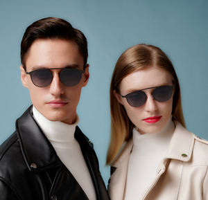 ファッションスチームパンクサングラス ラウンドヴィンテージサングラス ダブルクリップブランドデザインサングラス - Product Image 6