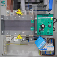 Kabinet ATS (Automatic Transfer Switch) 315A 4P 3 Fasa 4 Kawat IP54 Kotak Distribusi Baja Canai Dingin Daya Darurat Otomatis/Manual