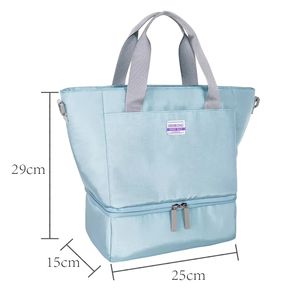 Mochila de maternidad para mamá y bebé, poliéster duradero con cierre de cremallera, aislamiento térmico, características multifuncionales, bolsa térmica. - Product Image 5