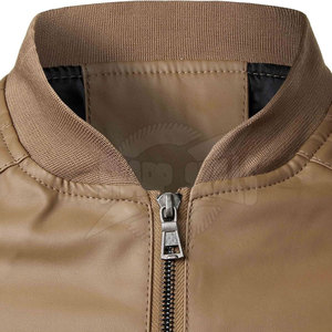 Chaqueta informal de cuero cálida de invierno para hombre con cuello levantado, transpirable y con un precio razonable, estilo callejero - Product Image 3