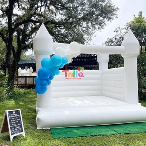 <span class=keywords><strong>Castillo</strong></span> Inflable para Fiestas y Bodas de 13x13, Brincolín Blanco para Niños y Adultos - Product Image 1
