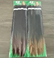 Cheveux pré-étirés de 60 pouces, 4 pièces dans un pack, cheveux synthétiques pré-étirés, fibres Afro Yaki, mèches douces, cheveux Jumbo Box pour tresses