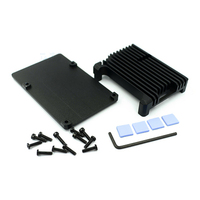 Raspberry Pi 4 Modelo B Caja de metal de aluminio Refrigeración pasiva Caja de metal protectora de aleación de aluminio para Raspberry Pi 4
