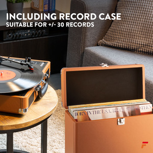 Sang Trọng PU Da Vinyl Kỷ lục Trường Hợp Giữ 50 + Hồ Sơ Di Động CD Lưu Trữ Hiển Thị Trường Hợp Với Nhiệm Vụ Nặng Nề Xử Lý Tùy Chỉnh Công Cụ Trường Hợp - Product Image 6