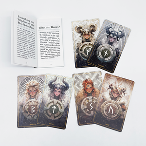 Etiqueta privada Impresión de lámina de oro Beautiful Power Motivational <span class=keywords><strong>Girl</strong></span> Mental Oracle Tarot Cards Deck con folleto complementario - Product Image 1