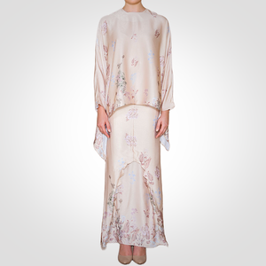 SIPO Eid Baju Raya Malaysia Musulman Women Crepe Embroidery Printed Floral <strong>Flare</strong> Cutting Dresses Modern Baju Kurung - Product Image 6