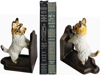 Serre-livres pour chien en fonte robuste décoratif pour la maison décoration de la maison en métal antique pour organisateur d'étagère de livre de bureau de bureau