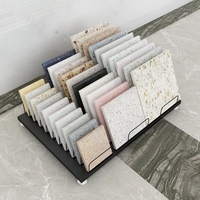 Personnalisé pour présentoir en métal durable Échantillons de pierre de granit de marbre Présentoir de carreaux de style moderne Table publicitaire