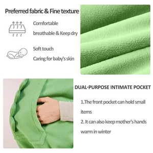 Copertura per il trasporto invernale per i marsupi, copricostume universale con cappuccio caldo, scialle a prova di freddo per passeggini con custodia - Product Image 4