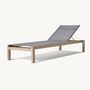 Chaise longue en teck d'extérieur avec <span class=keywords><strong>tissu</strong></span> résistant aux UV <span class=keywords><strong>pour</strong></span> piscine, plage et hôtel - Product Image 2