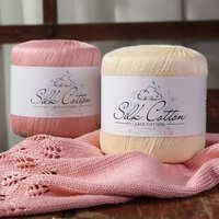 Vente en gros de châles, cardigans et jupes au crochet à la main, fil d'été en acrylique mélangé soie et coton, fil à dentelle #   6 fils à tricoter à la main