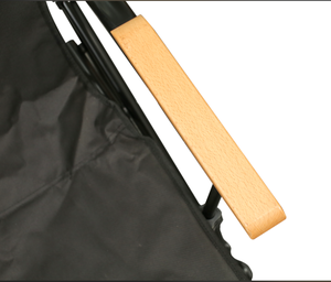 كرسي تخييم قابل للطي ذو نوعية جيدة مع مساند للذراعين سهلة الطي والحمل للخارج/الأماكن المغلقة - Product Image 2