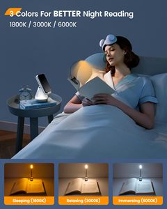 Mini lampe de bureau portable à LED avec clip, commande tactile, protection des yeux, intensité réglable, alimentée par batterie, pour la lecture et l'étude - Product Image 3