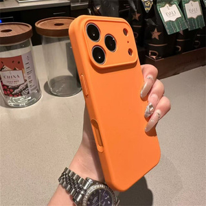 New Orange Silicone lỏng trường hợp điện thoại cho Iphone 17 Pro Max 17 không khí Silicone đổ xô lót chống sốc trường hợp điện thoại tùy chỉnh - Product Image 3