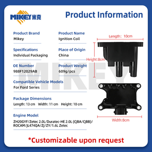 Bobina di Accensione MIKEY 988F12029AB per <span class=keywords><strong>Ford</strong></span> Fiesta Sedan Mondeo, Sostituzione per UF497 988F12029AC 1S7G12029AC 1S7G12029AD YF091810X - Product Image 2
