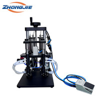 Machine de remplissage et de scellage pneumatique semi-automatique de haute précision Zhongjie, double buse, remplisseur de liquide sous vide multifonctionnel