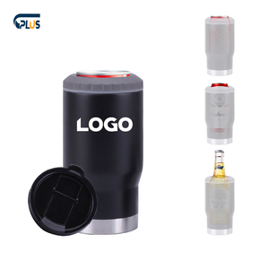 4in1 paslanmaz çelik yalıtımlı Can soğutucu klasik 14oz parti 2 kapaklı bira bardağı şişe tutucu vakumlu şişe şarap soğutucu - Product Image 1