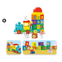 Jouet train à assembler, blocs de construction en plastique, pour enfants, offre spéciale,