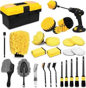 Kit de detailing automobile bleu, ensemble de brosses de nettoyage pour perceuse, ensemble de lavage de voiture - Product Image 6
