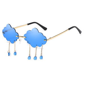 <span class=keywords><strong>Occhiali</strong></span> da sole in metallo a forma di nappa a forma di nappine 2024 nuovi <span class=keywords><strong>occhiali</strong></span> da sole creativi Vintage anni '90 <span class=keywords><strong>occhiali</strong></span> da <span class=keywords><strong>discoteca</strong></span> divertenti a forma di nuvola - Product Image 3