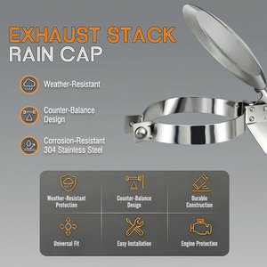 Protector de escape plateado de acero para tuberías rectas de camiones - Product Image 3