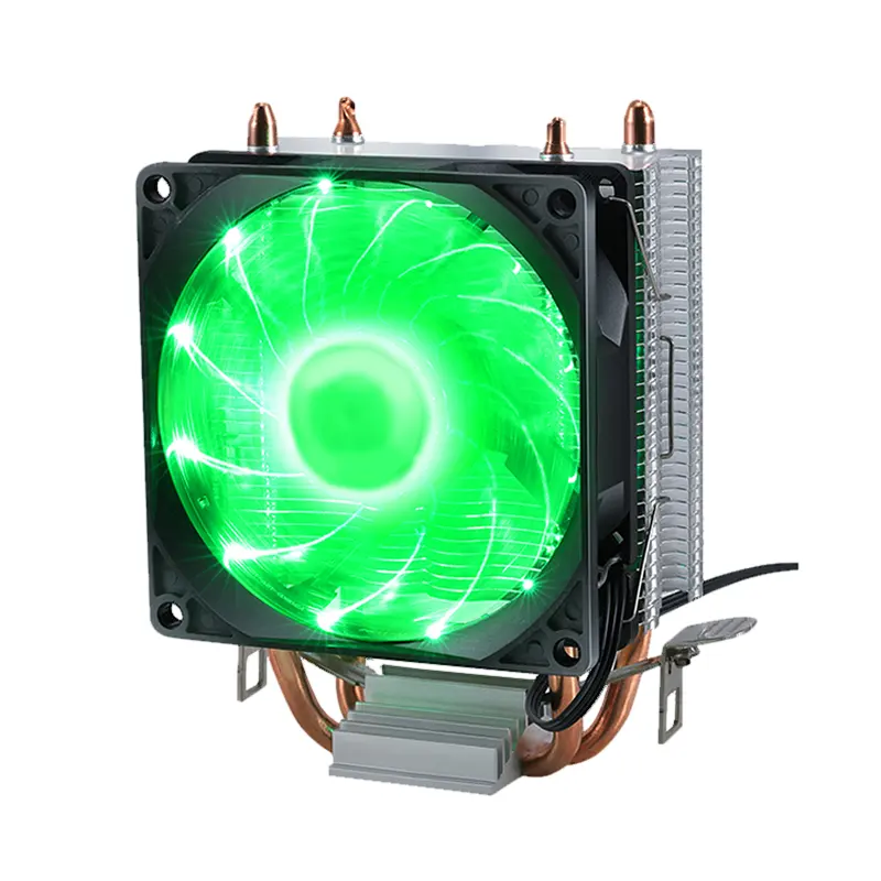 Customization Computer Case LED Air CPU Cooler Fan Heatsink 2 Heat Pipe Cooling 90W TDP for PC Gamer